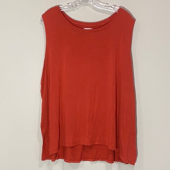 Plus Size Red Split Back Sleeveless Summer Top By Old Navy. Size XXL - Picture 1 of 3